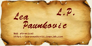 Lea Paunković vizit kartica